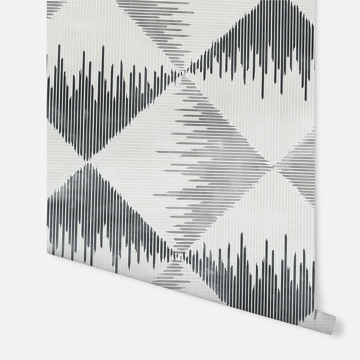 York Reuben Grey Ikat Wallpaper