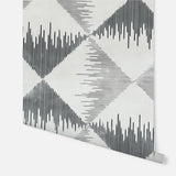 York Reuben Grey Ikat Wallpaper
