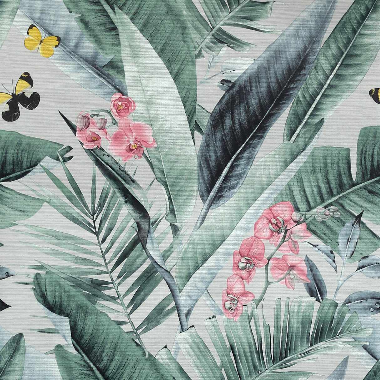 York Miriam Grey Tropical Wallpaper