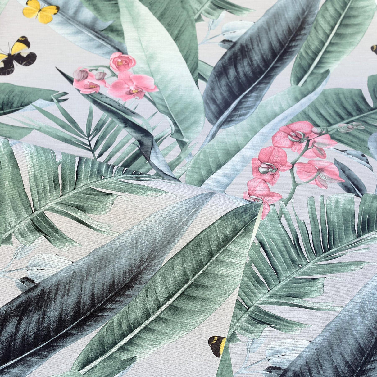 York Miriam Grey Tropical Wallpaper