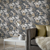York Maude Neutral Tropical Wallpaper