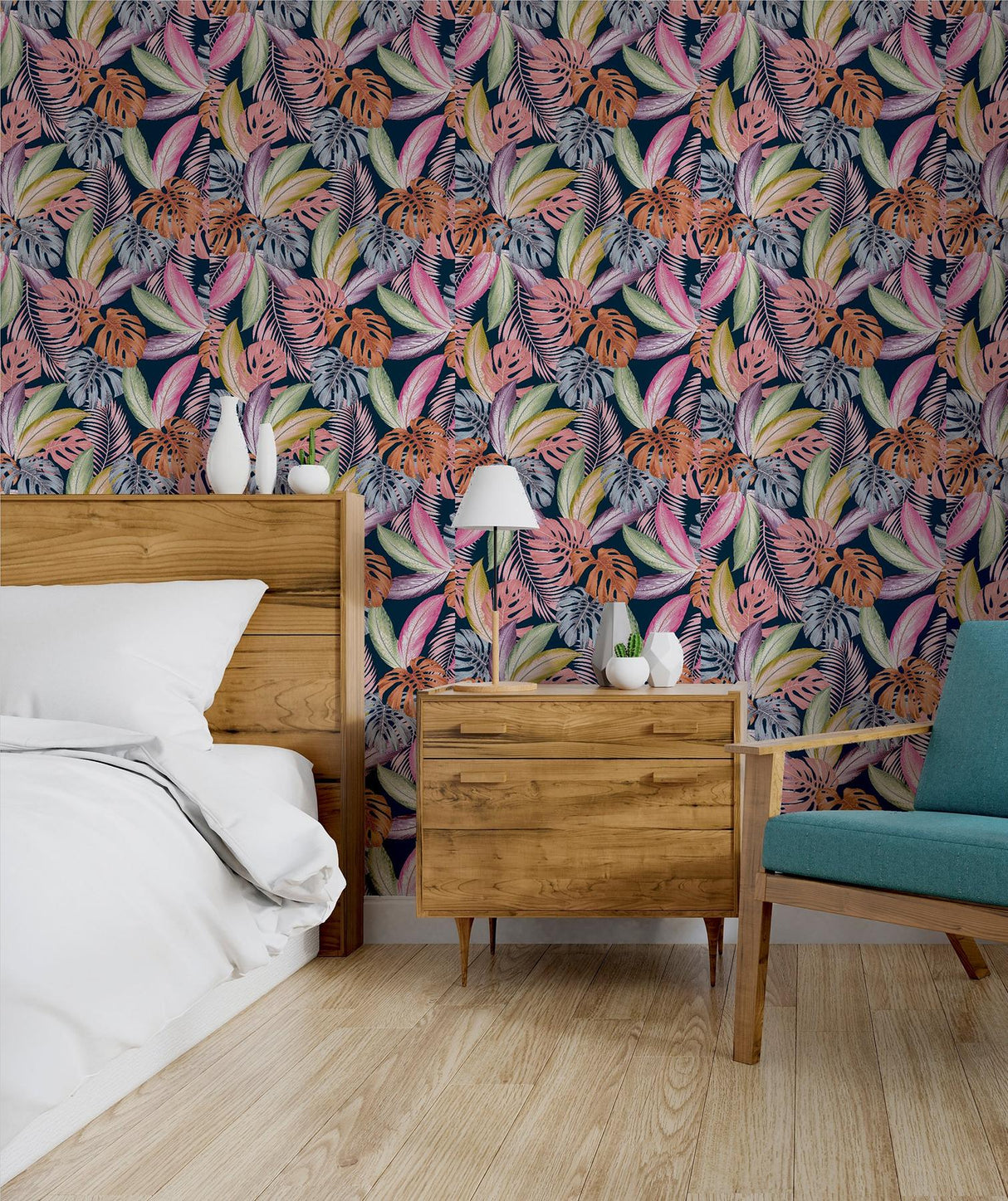 York Vivette Multicolor Hot Tropic Wallpaper