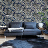 York Alice Navy Greenhouse Wallpaper