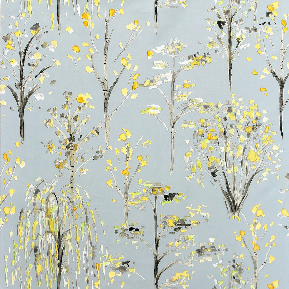 York Mayumi Yellow Birch Grove Wallpaper