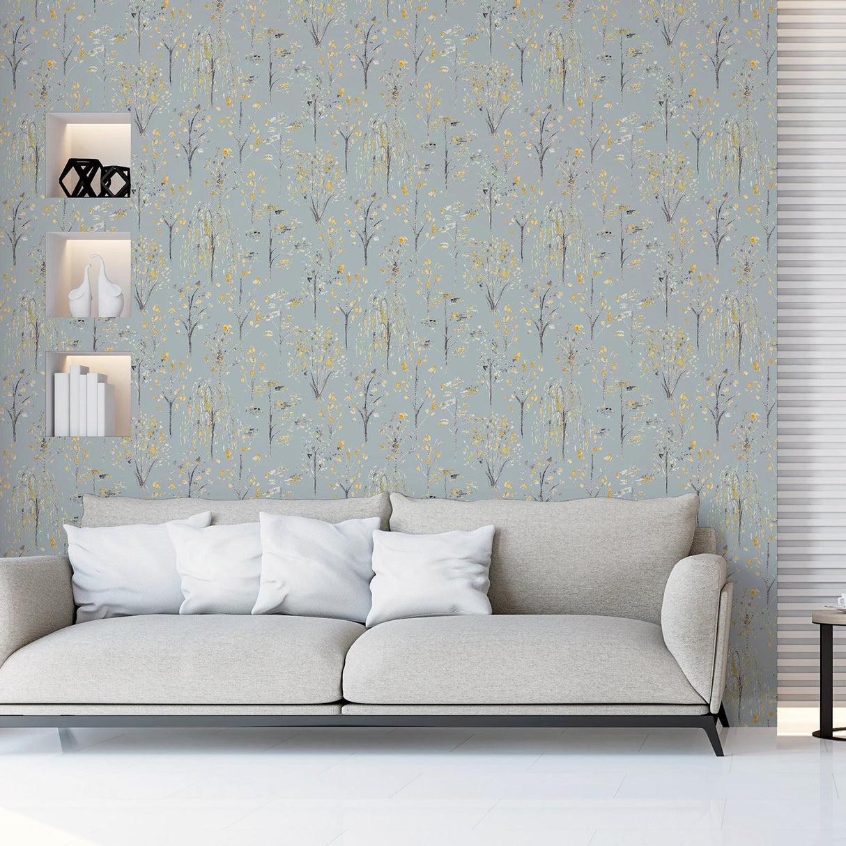 York Mayumi Yellow Birch Grove Wallpaper
