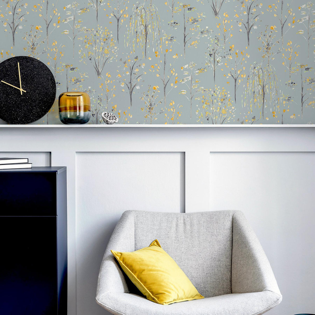 York Mayumi Yellow Birch Grove Wallpaper
