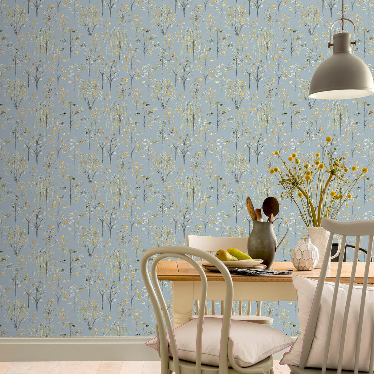 York Mayumi Yellow Birch Grove Wallpaper
