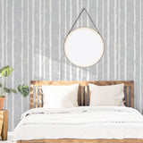 York Florence Grey Forest Wallpaper