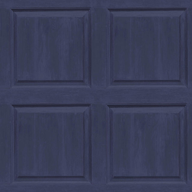 York Bellamy Navy Wooden Panel Wallpaper