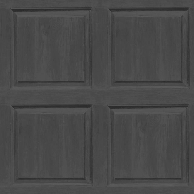 York Bellamy Charcoal Wooden Panel Wallpaper