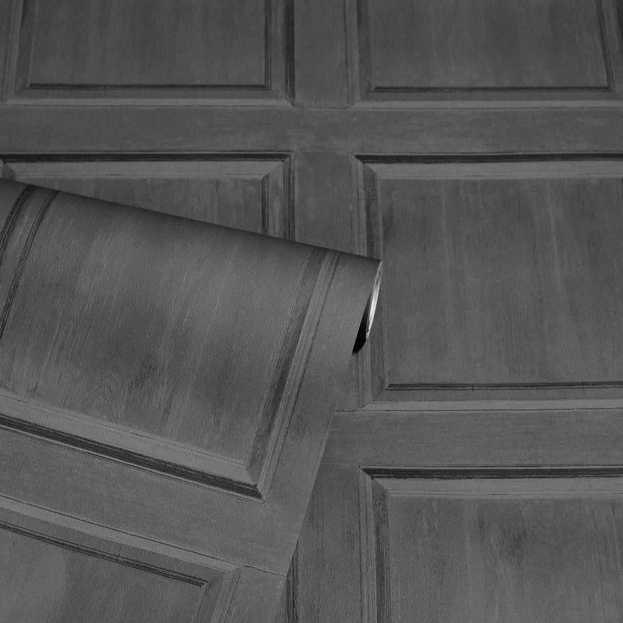 York Bellamy Charcoal Wooden Panel Wallpaper