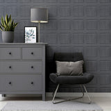 York Bellamy Charcoal Wooden Panel Wallpaper