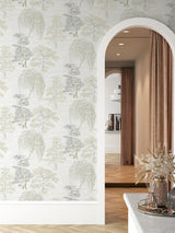 York Midori Neutral Trees Wallpaper