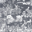 York Hattie Navy Meadow Hare Wallpaper
