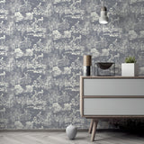 York Hattie Navy Meadow Hare Wallpaper