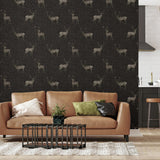 York Hank Charcoal Stag Wallpaper