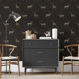 York Hank Charcoal Stag Wallpaper