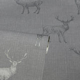 York Hank Grey Stag Wallpaper