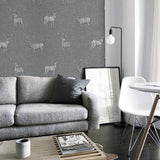 York Hank Grey Stag Wallpaper