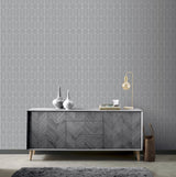 York Orson Grey Trellis Wallpaper