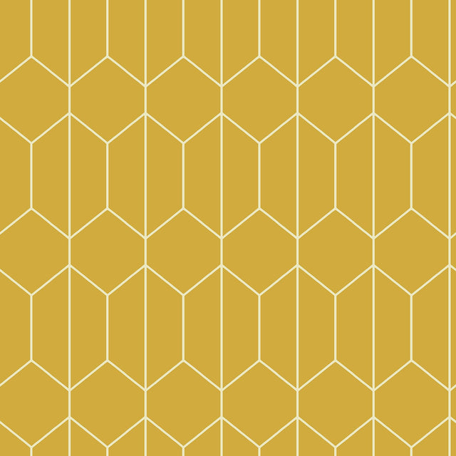 York Orson Yellow Trellis Wallpaper