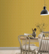 York Orson Yellow Trellis Wallpaper