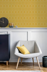 York Orson Yellow Trellis Wallpaper