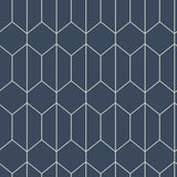 York Orson Navy Trellis Wallpaper