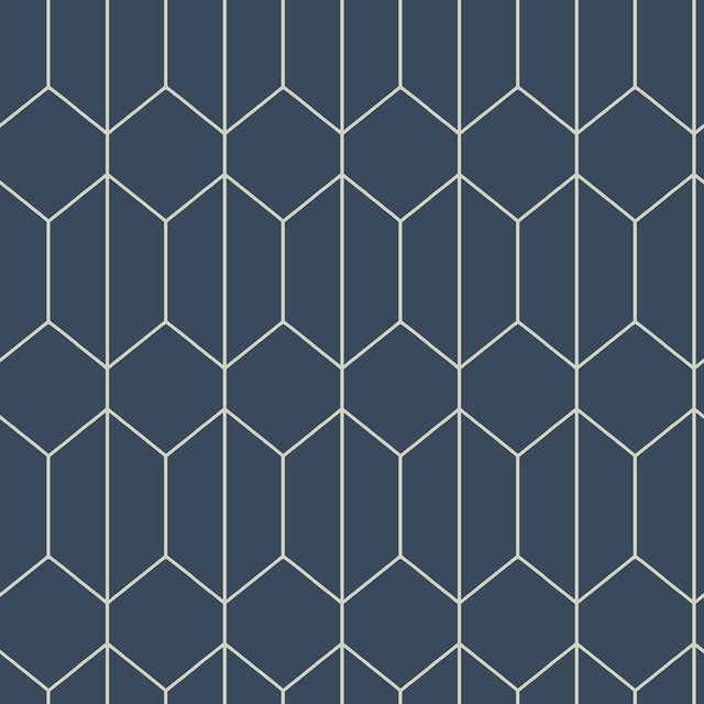 York Orson Navy Trellis Wallpaper