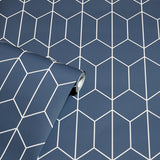 York Orson Navy Trellis Wallpaper