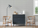 York Orson White Trellis Wallpaper
