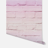 York Winifred Pink Ombre Brick Wallpaper