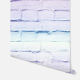 York Winifred Lavender Ombre Brick Wallpaper