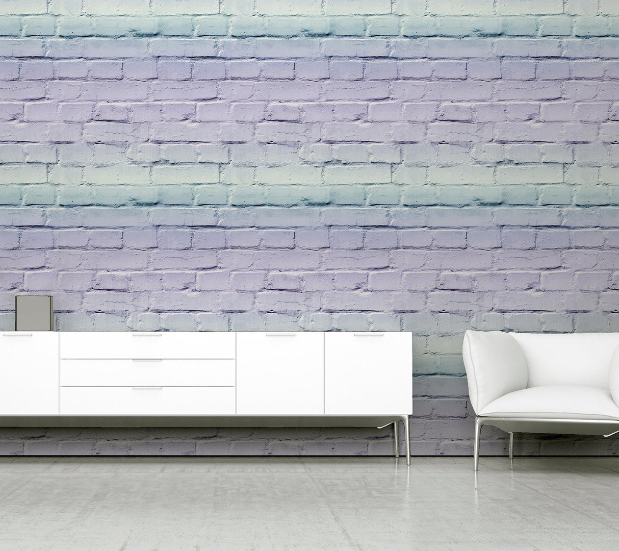 York Winifred Lavender Ombre Brick Wallpaper