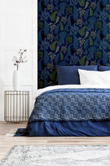 York Jerome Blue Botanical Wallpaper