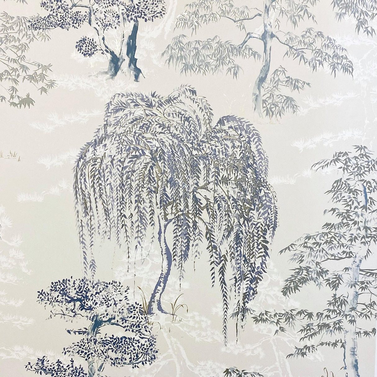 York Midori Grey Trees Wallpaper