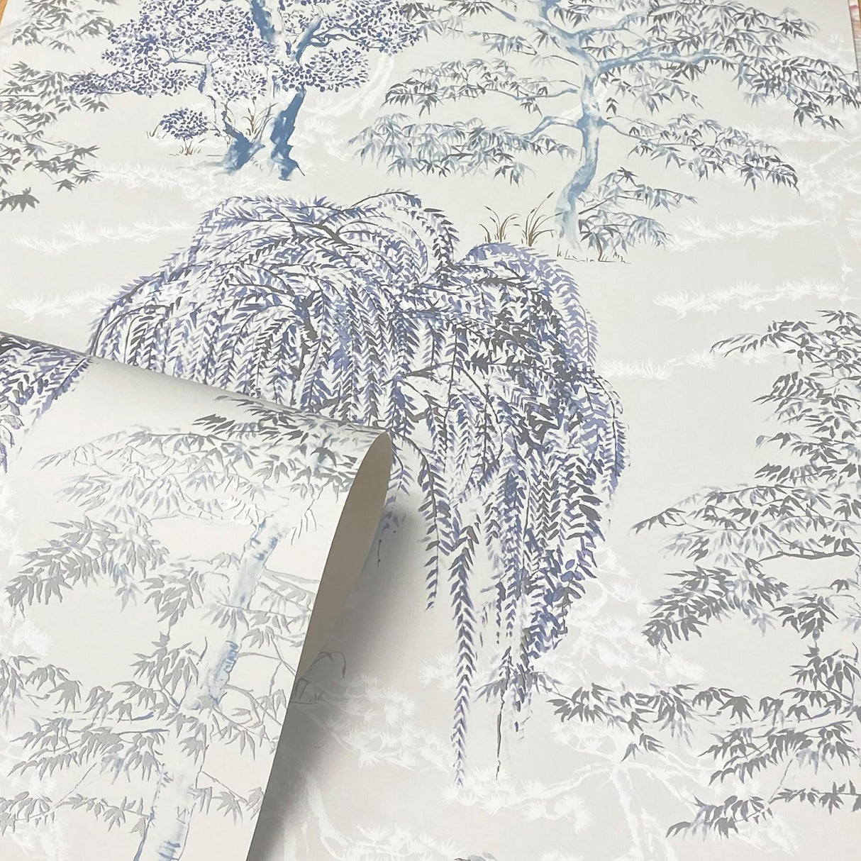 York Midori Grey Trees Wallpaper