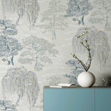 York Midori Grey Trees Wallpaper