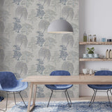 York Midori Grey Trees Wallpaper
