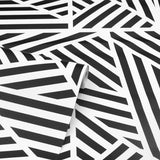 York Oswald Black Striped Geometric Wallpaper