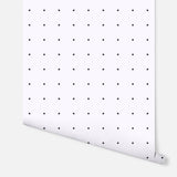 York Terrence White Dotted Grid Wallpaper