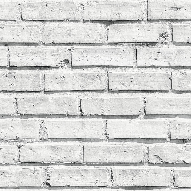 York Abner White Brick Wallpaper