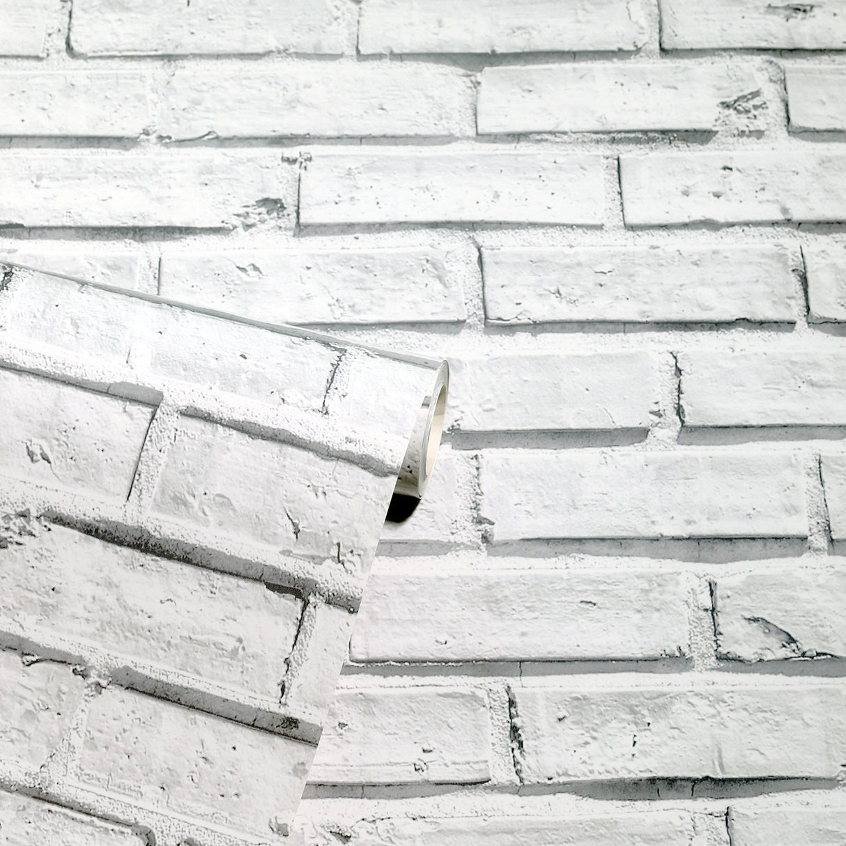 York Abner White Brick Wallpaper