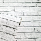 York Abner White Brick Wallpaper