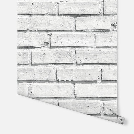 York Abner White Brick Wallpaper