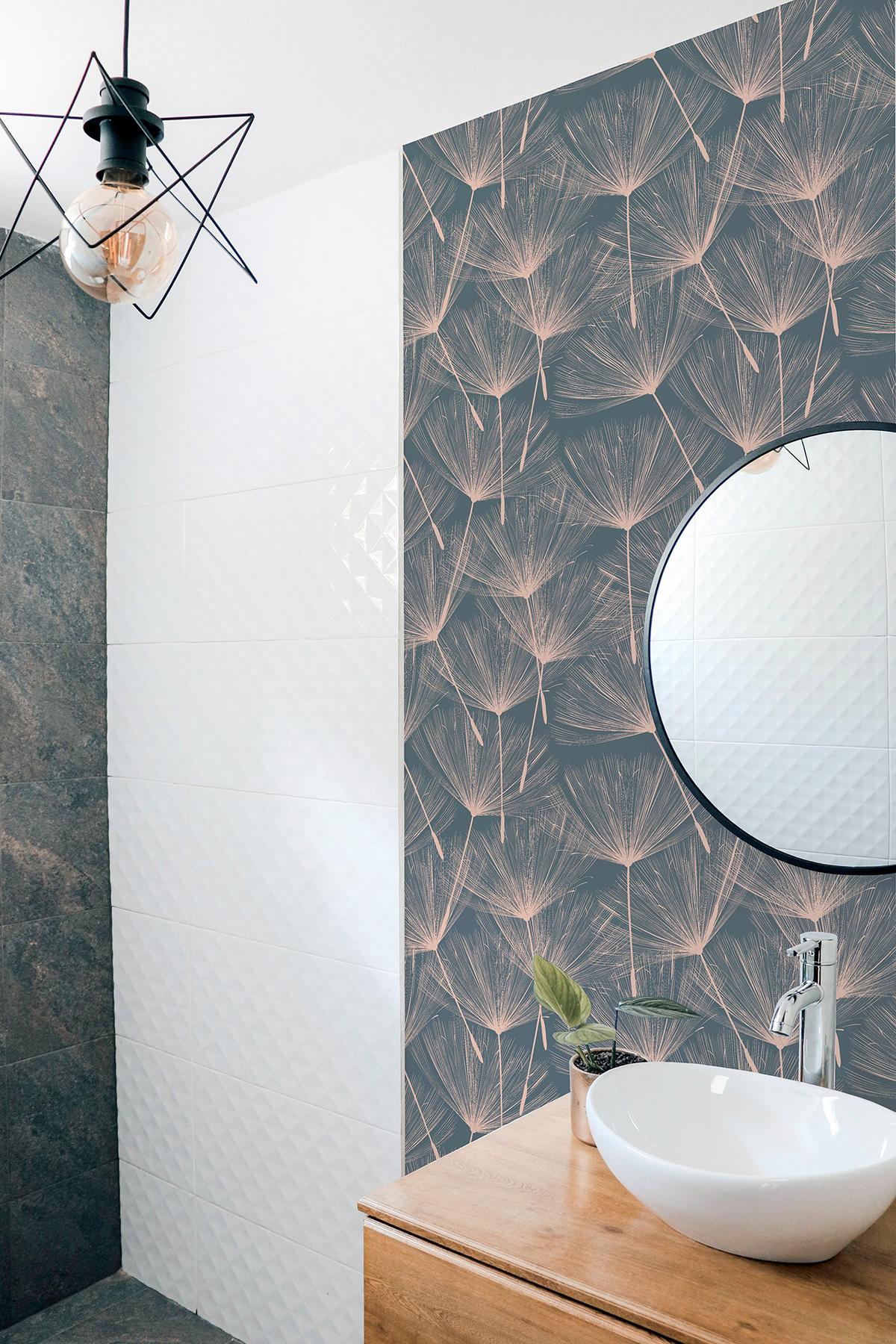York Kazue Metallic Dandelion Wallpaper