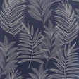 York Theodore Navy Frond Wallpaper