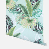 York Miami Mint Palms Wallpaper