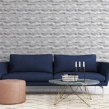 York Irene Grey Painted Canvas Wallpaper