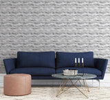 York Irene Grey Painted Canvas Wallpaper